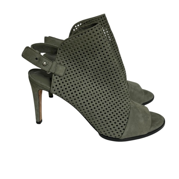 Vince Aden Suede Peep Toe High Heels - Picture 1 of 8